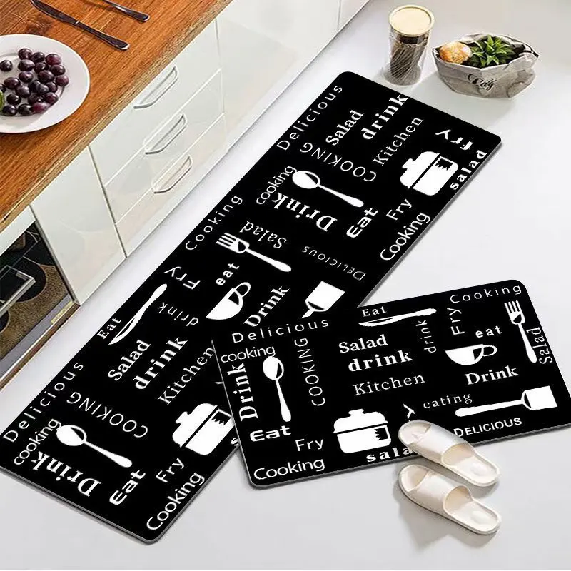 

Kitchen Floor Mat Bedroom Bedside Long Area Rug Hallway Living Room Soft Washable Carpet Anti Slip Bathroom Entrance Doormat