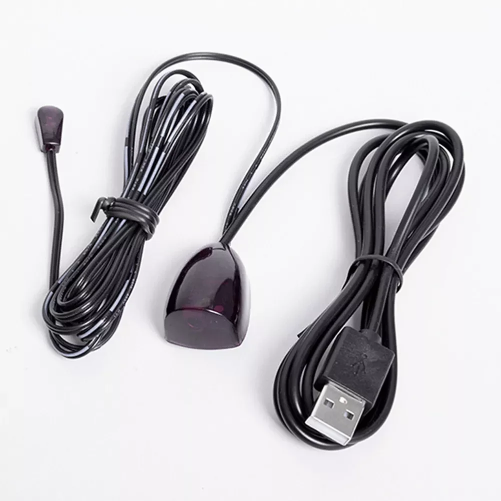 

5VB Adapter Infrared IR Remote Extender Repeater Receiver Transmitter Black For TV Set STB DVD DVR PVR Video Recorder