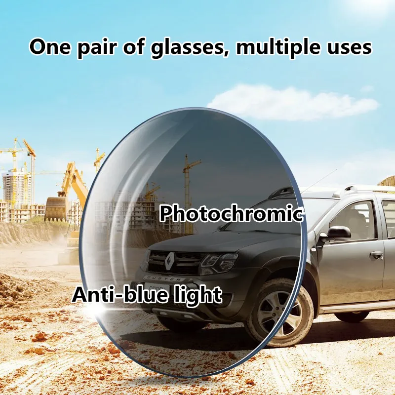 

1.56 1.61 1.67 Anti Blue Ray Photochromic Glasses Lens Optical Prescription Lens Computer Reading Myopia Hyperopia Lens