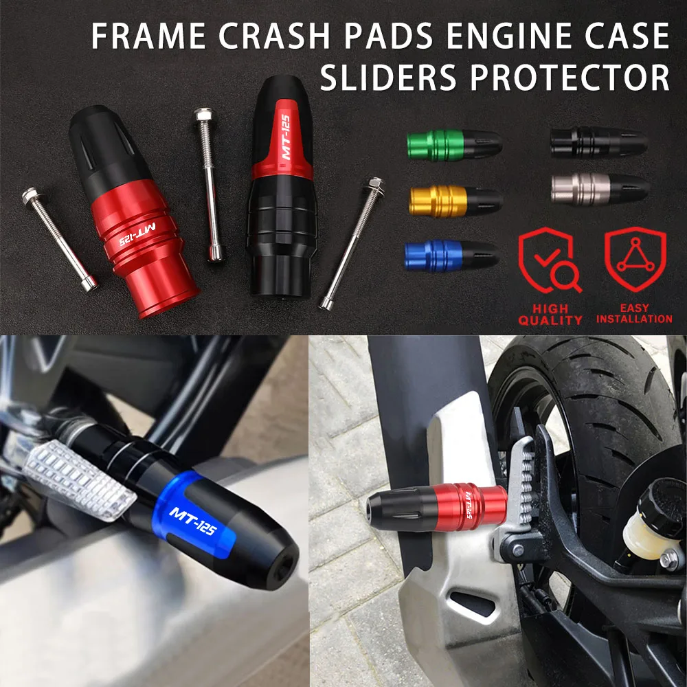 

Frame Exhaust Sliders Anti Crash Pad Protector FOR YAMAHA MT125 MT 125 2014 2015 2016 2017-2023 Accessories Falling Protection