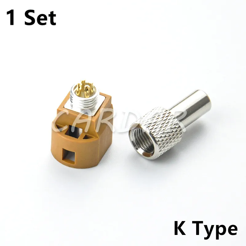 

1 комплект 4-контактных разъемов для камеры LVDS, автомобильная аудиоразъем, универсальный автоматический разъем Fakra, сборка переменного тока