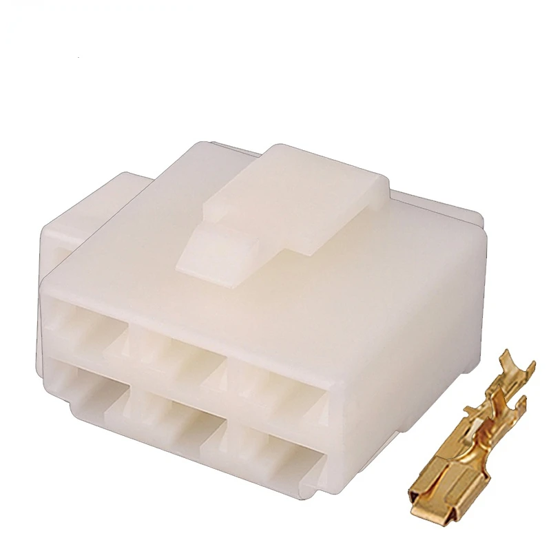 100 комплектов 6 3 мм контактов пластиковая электрическая проводка штекер гнездо