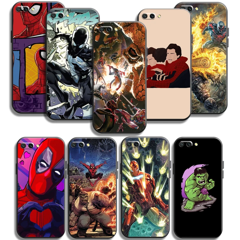 

Marvel Spiderman Iron Man Phone Cases For Huawei Honor Y6 Y7 2019 Y9 2018 Y9 Prime 2019 Y9 2019 Y9A Carcasa Soft TPU Coque