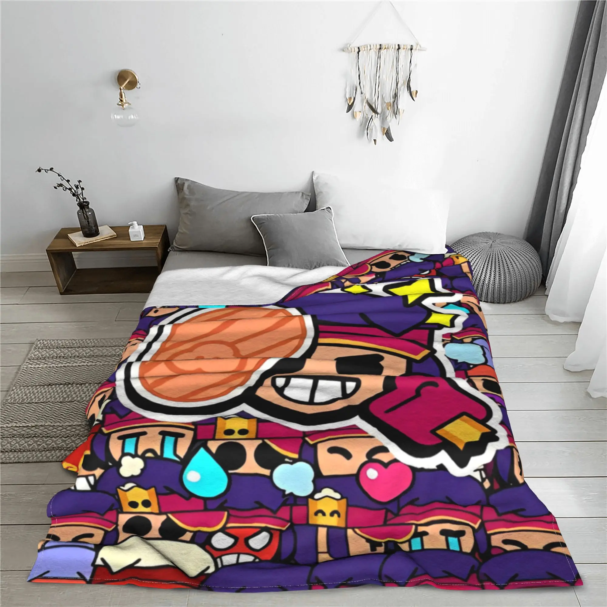 Одеяла Brawll Emz Spike Squeak шерстяное одеяло с героями мультфильмов домашний диван