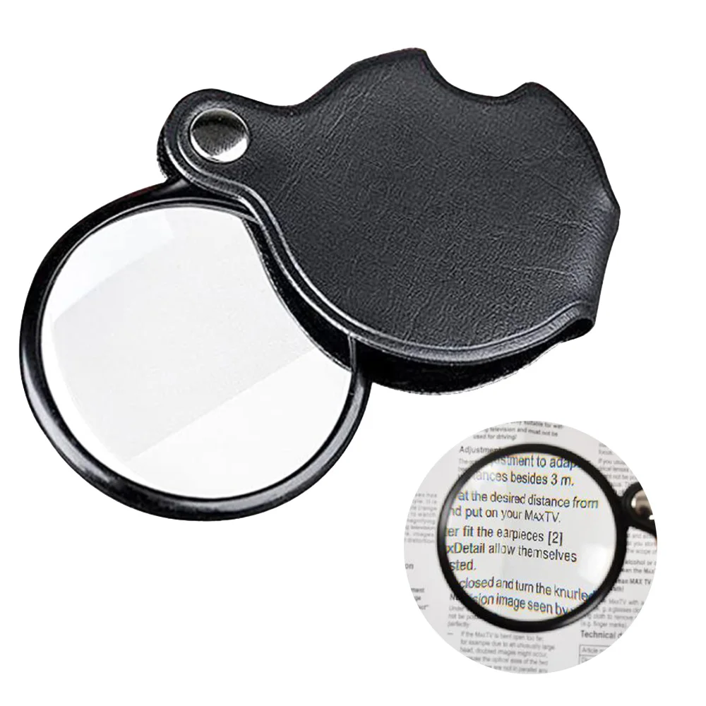 

Portable Handheld 5X Lightweight Mini Pocket Magnifier Monocle Foldable Magnifying Glass for Reading Maps Menus Documents