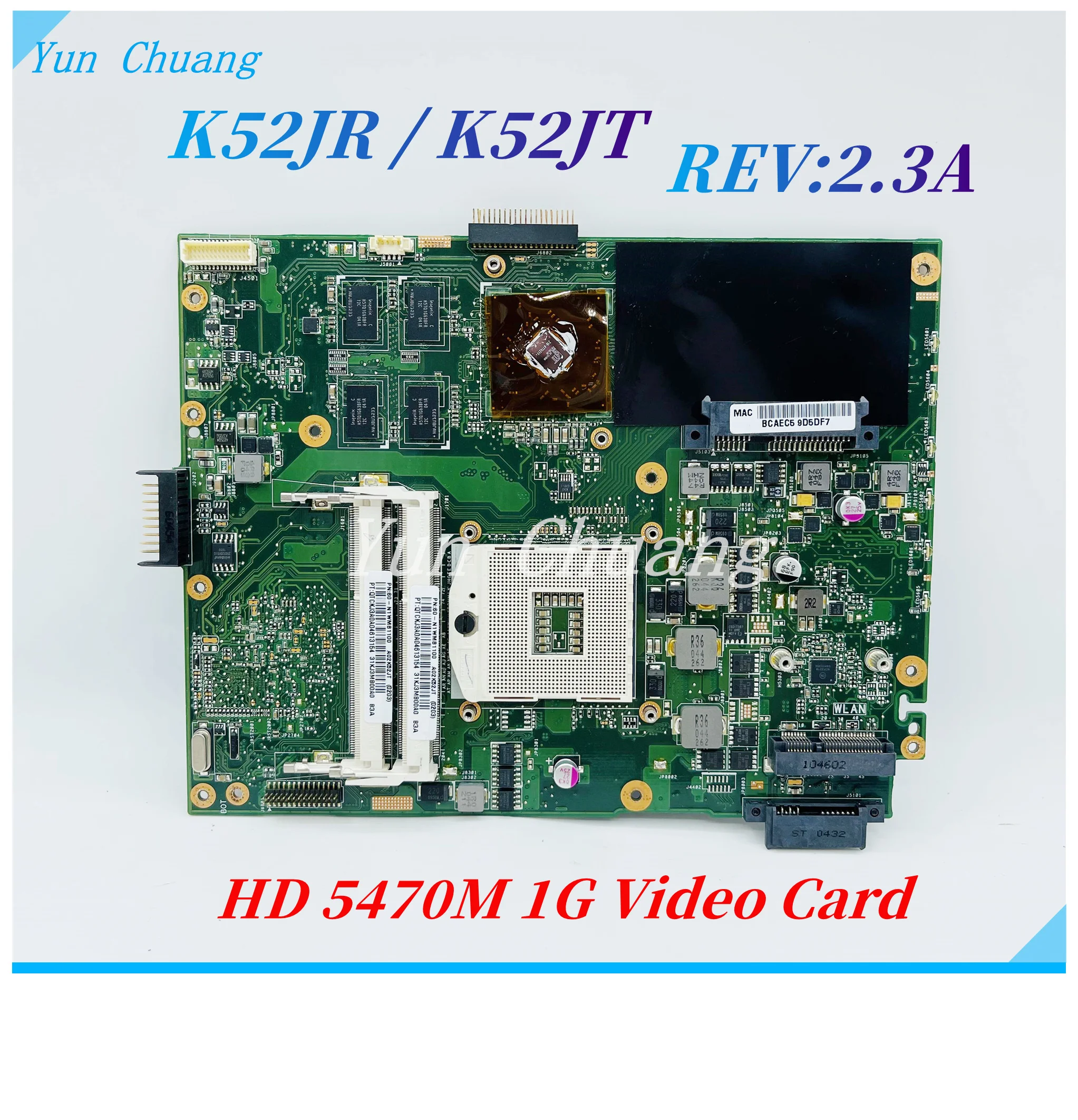 Материнская плата K52JR REV:2.3A материнская ASUS K52JU K52JB K52JE K52J A52J X52J K52JT для ноутбука HD 5470M