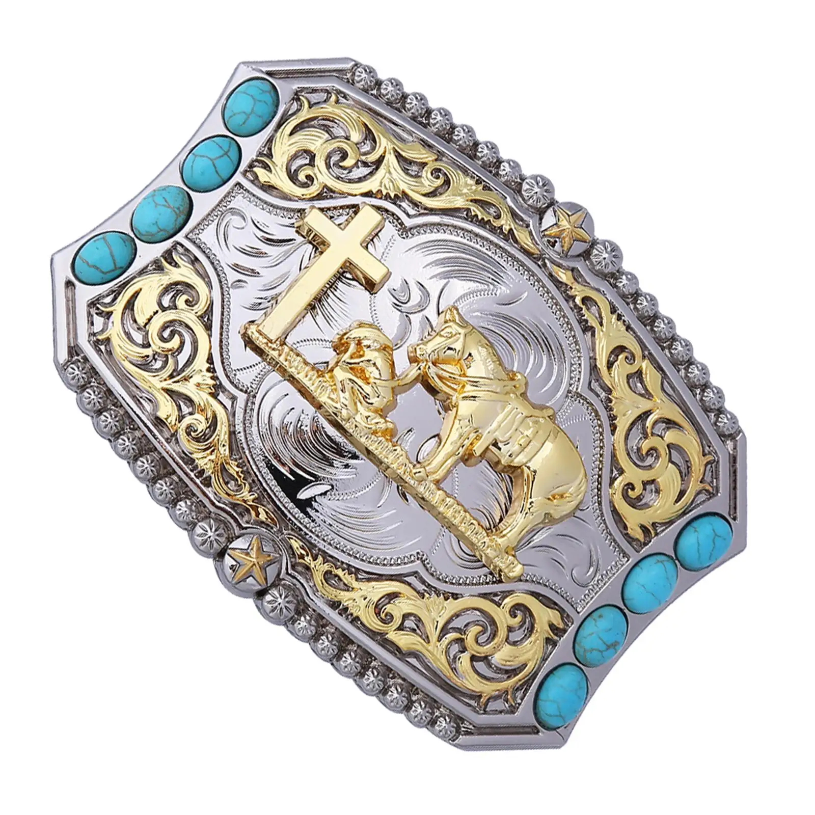 

Retro Style Cowboy Belt Buckle for 1.5inch Belts Engraved Metal Belt Buckles Mens Horse Belt Buckle Belt Accessories