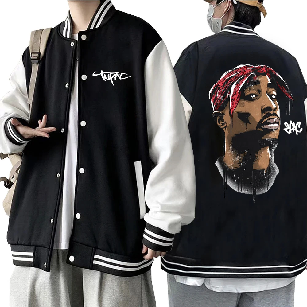 Tupac Shakur 2pac бейсбольная Униформа куртка на пуговицах спортивная для женщин мужчин
