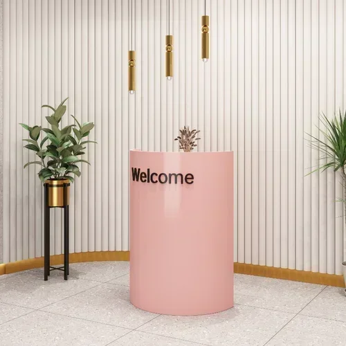 Маленькая современная стойка регистрации офис ресторан кабинет белая касса