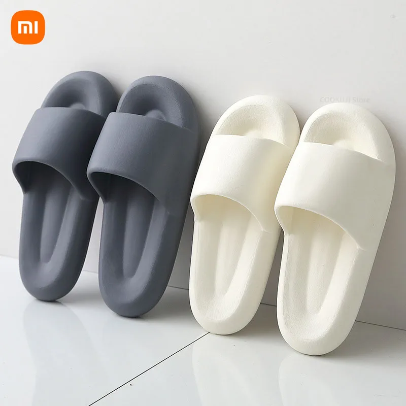 New Xiaomi Men Fashion Printing Outdoor Non-Slip Rubber Slippers EVA Indoor Soft Sole Couple Sandals Women Beach Shoe