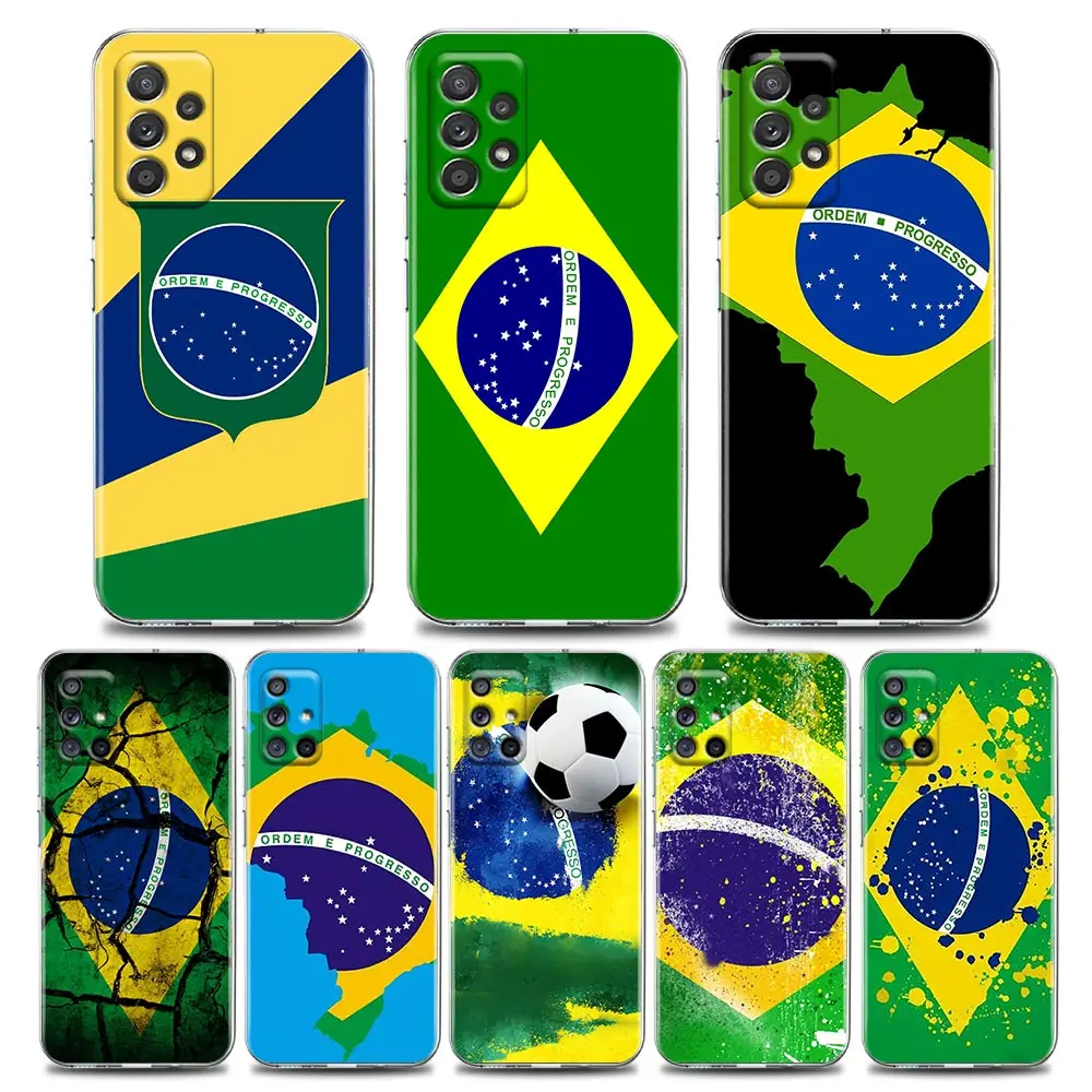 

National Flag Of Brazil Phone Case for Samsung A01 A11 A12 A13 A22 A23 A31 A32 A41 A51 A52 A53 A71 A72 A73 4G 5G TPU Case