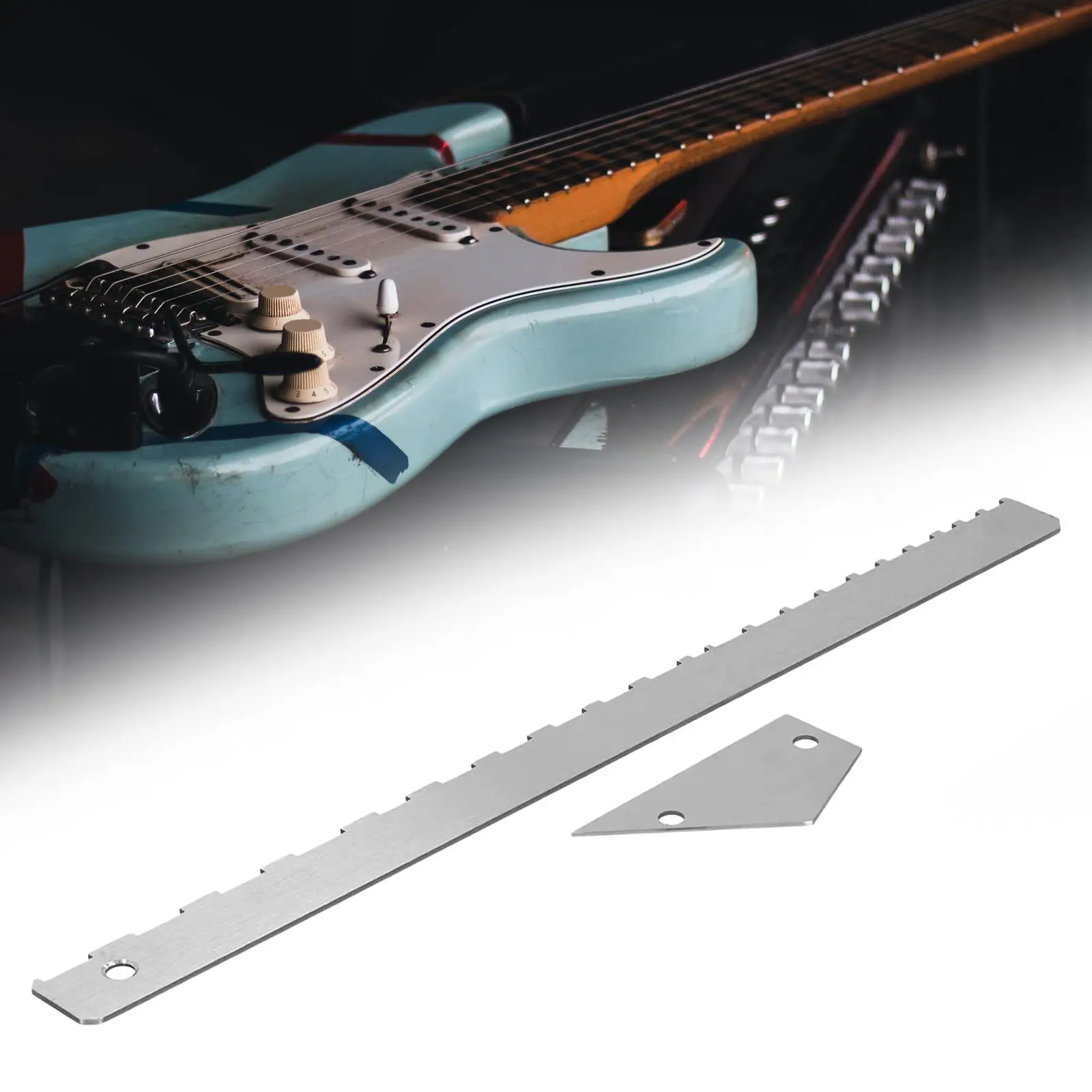 

Guitar Neck Ruler Luthiers Neck Notched Straight for Mandolin Measurement Tool