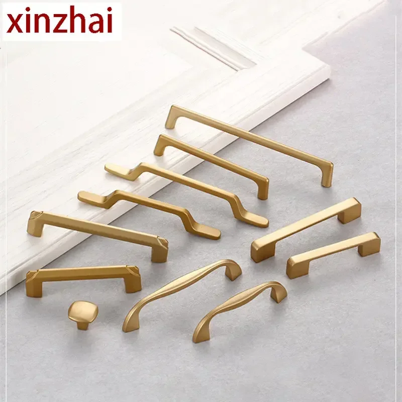 Алюминиевый сплав золотые ручки для шкафа ящиков кухонный шкаф дверные