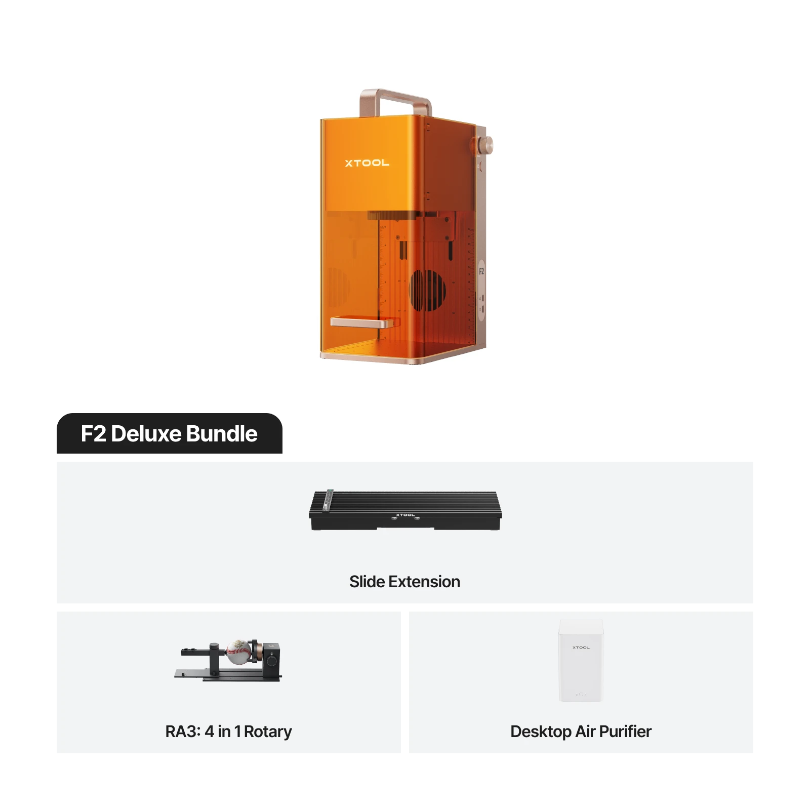 

Портативный двойной лазерный гравер xTool F2 с ИК-подсветкой и диодом 15 Вт, камера 50 МП, маркировка до 6000 мм/с для четких деталей