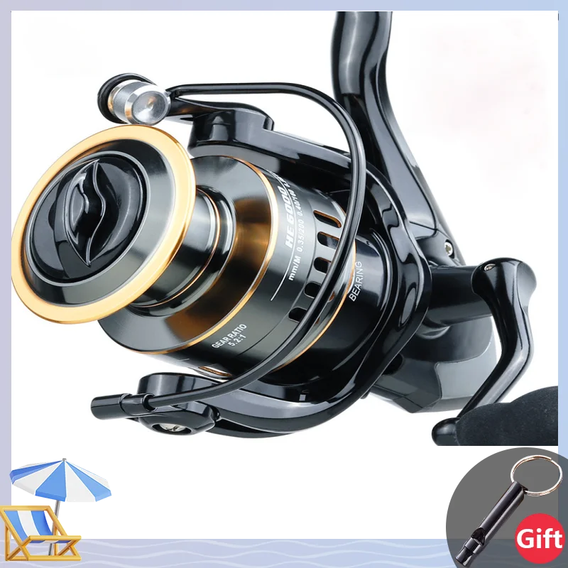 

Fishing Reel HE500-7000 Max Drag 10kg Metal Spool Grip Spinning Reel For Carp Reel Fishing Equipment Pesca Bass Fishing Reels