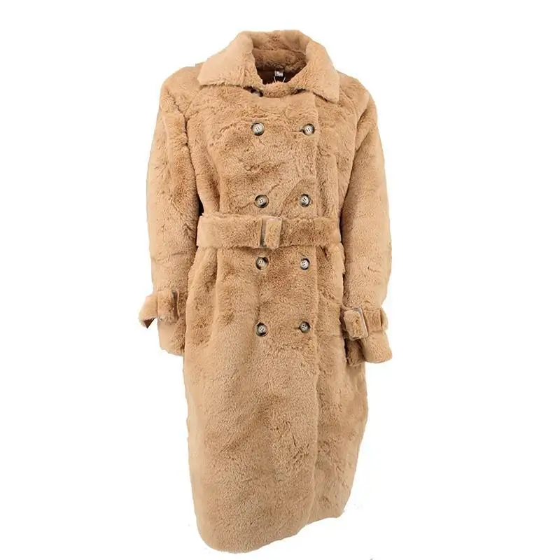 YuerWang Women Coat Winter Faux Fur 