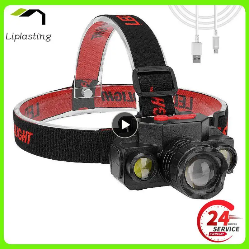 

500LM COB LED Headlamp USB Rechargeable Headlight Fishing Lamp Head Torch Fun run headlights Cycling Head lamp Hiking Head Light