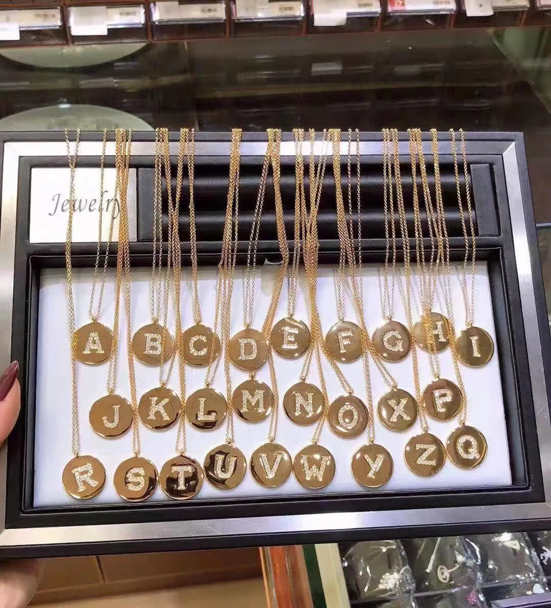 

2021 Fashion Luxury Letters ABCDEF Necklace Pendant Ladies Necklace Retro Jewelry Streetwear Gift for Girlfriend Fashion Jewelry