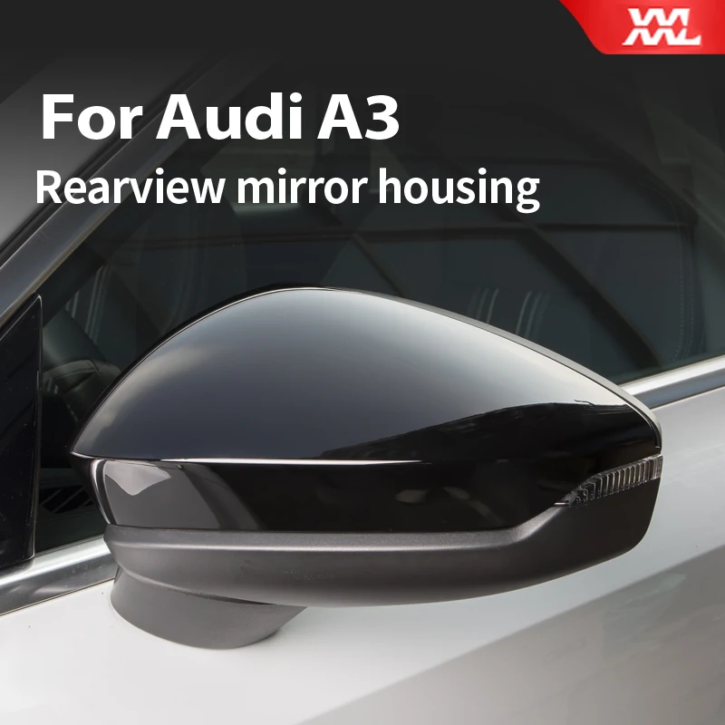 

For Audi A3 8Y 2021 2020 Sportback Limousine Sedan Rearview Mirror Cover 2 PCS Carbon Fiber Pattern Car Exterior Accessorie