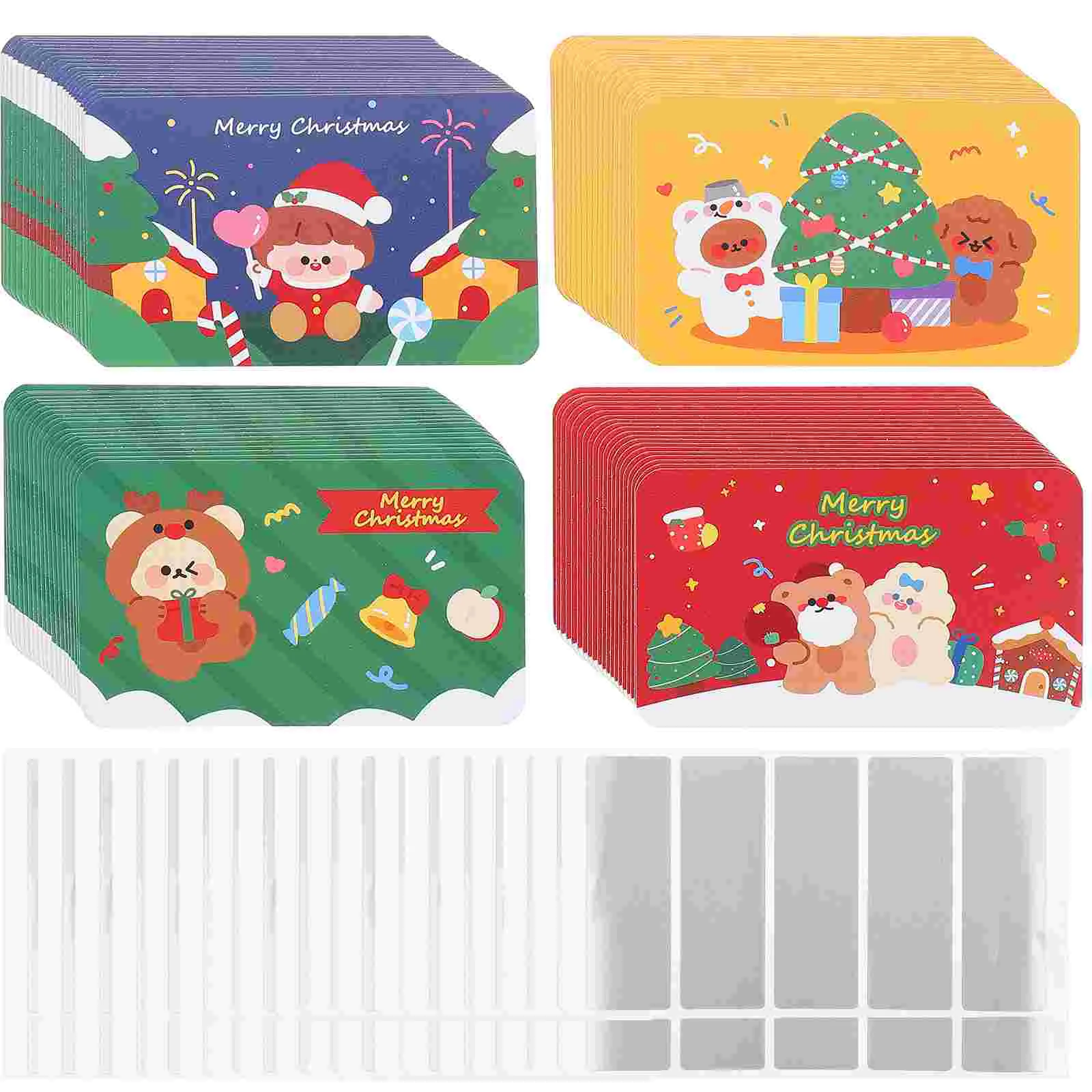 

Christmas Scratch Cards Xmas Blessing Kids Paper Off Festival DIY Greeting Wish