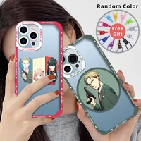 phone case for iphone 13 anime spy x family fundas for iphone 12 mini 11 pro max xs x xr 7 8 plus se 2020 2022 clear soft tpu