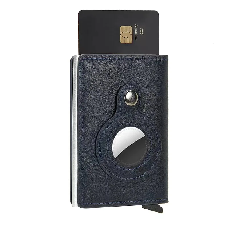 

2022 New Men women smart wallet Credit Bank card holder fashion purse Aluminum alloy Business Casual Mini wallet Brand PU Purse