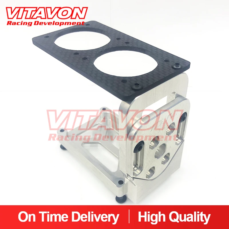 

VITAVON CNC Alu#7075 V2 Motor Mount & Carbon Plate 40mm Fan Holder for X-MAXX 1/5