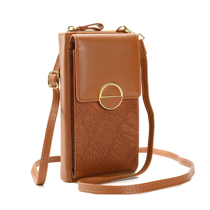 

Vintage Women Small Crossbody Shoulder Bags Mobile Phone Messenger Bags Fashion Female Purse Card Holder Leather Wallet