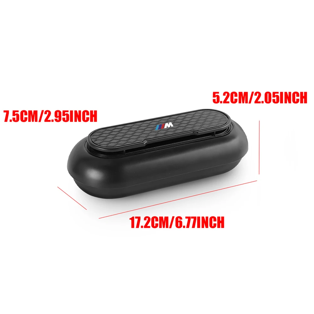 ABS Car Sun Visor Glasses Clip Sunglasses Storage Box For BMW M Power Performance X3 X4 E90 F10 M1 M3 M5 F20 M6 E92 G32 G20 G29