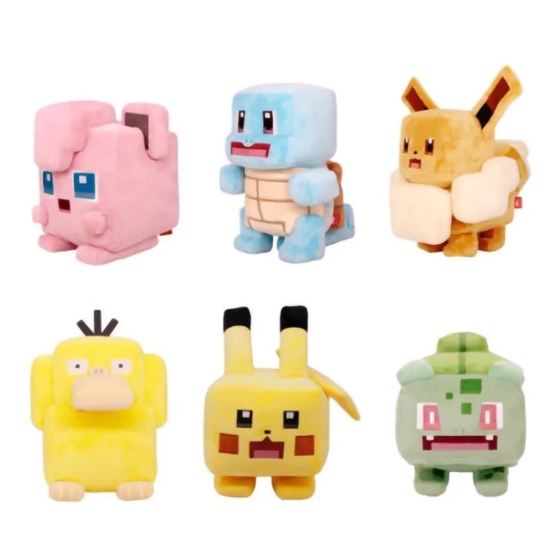 

Pokémon Plush Adventure Square Pokémon Pikachu/psyduck/jigglypuff/squirtle/bulbasaur/stuffed Soft Plush Doll Gifts For Children