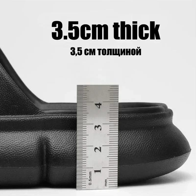 Толстые тапочки на платформе из ЭВА мужские и женские шлепанцы с подушками