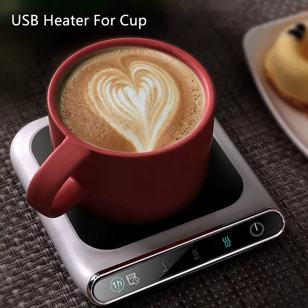

90 110℃ 3 Gear Coffee Mug Warmer Cup Heater Smart Thermostatic Hot Tea Makers Heating Coaster Desktop Heater for Coffee Milk