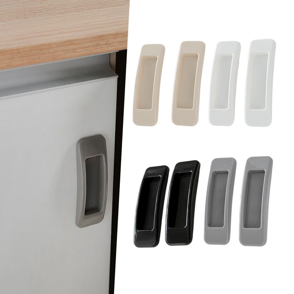 

Practical Useful Door Pull Handle Door Handle Set 11*3cm Bathroom Door Flush Handle Recessed Sticky Tool Accessories