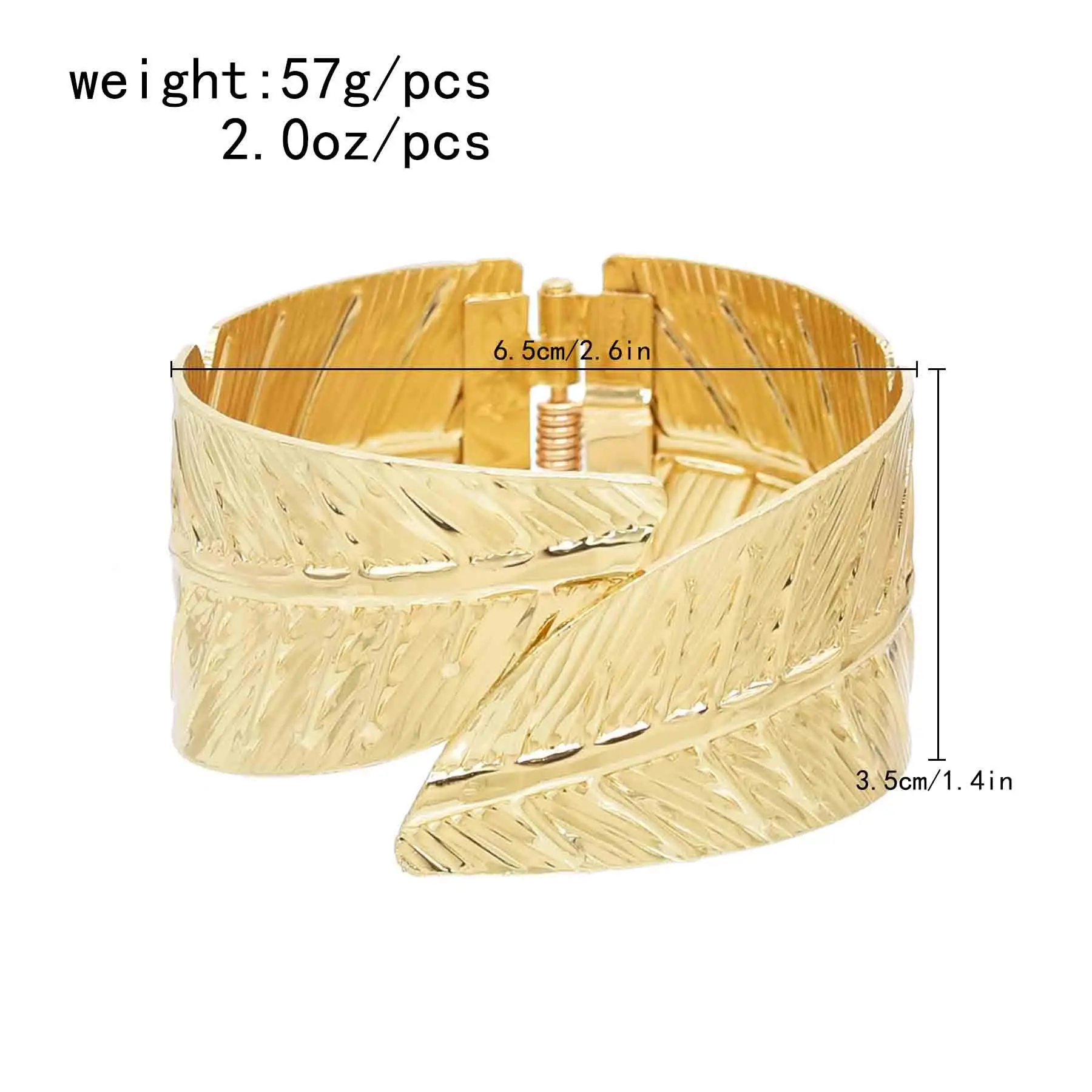 Модный Женский Браслет В Стиле Панк С Узором Виде Сусального Золота Широкий