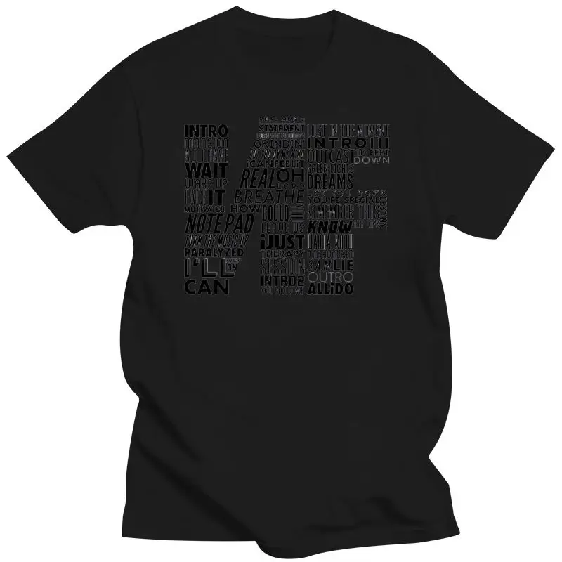 Camisa de rapero NF para hombre Camiseta algodón con palabra colaboración Hip-Hop