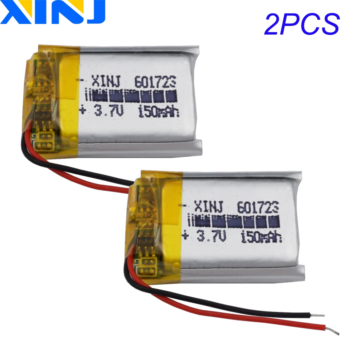 

2Pcs 3.7V 150mAh 0.555Wh Li Lipo Battery Rechargeable 651723 For DIY GPS Camera Recording Pen Driving Recorder Bluetooth Speaker
