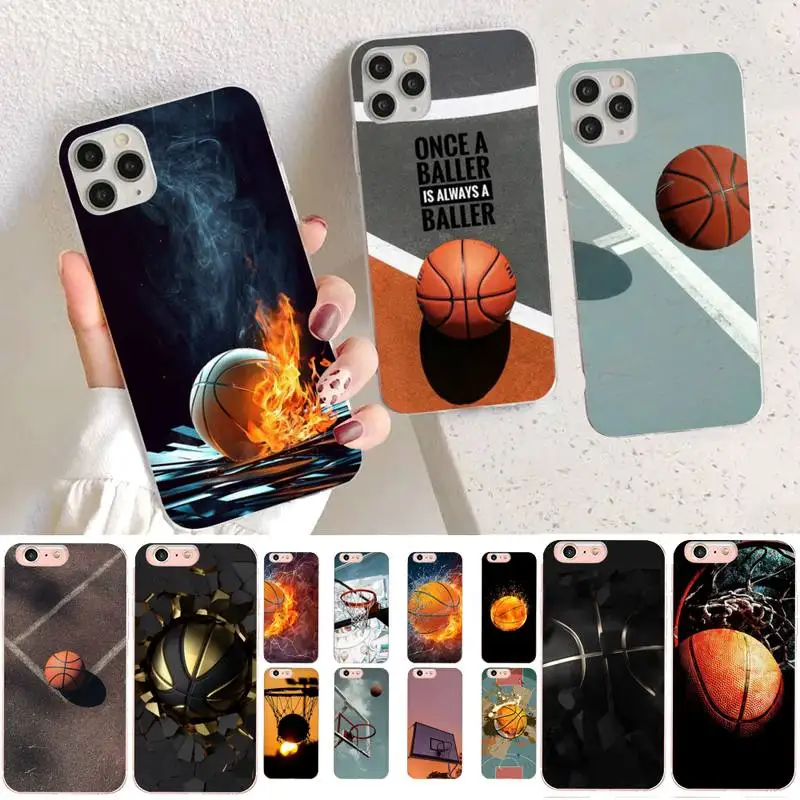 

YNDFCNB Basketball Basket Phone Case for iPhone 11 12 13 mini pro XS MAX 8 7 6 6S Plus X 5S SE 2020 XR cover