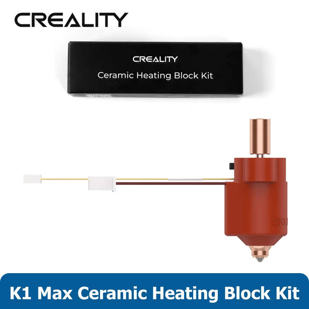 

Creality K1 Max Ceramic Heating Block Kit 300°C High Temperature 600mm/s High Speed Printing for K1 MAX / K1 3D Printer Upgrade