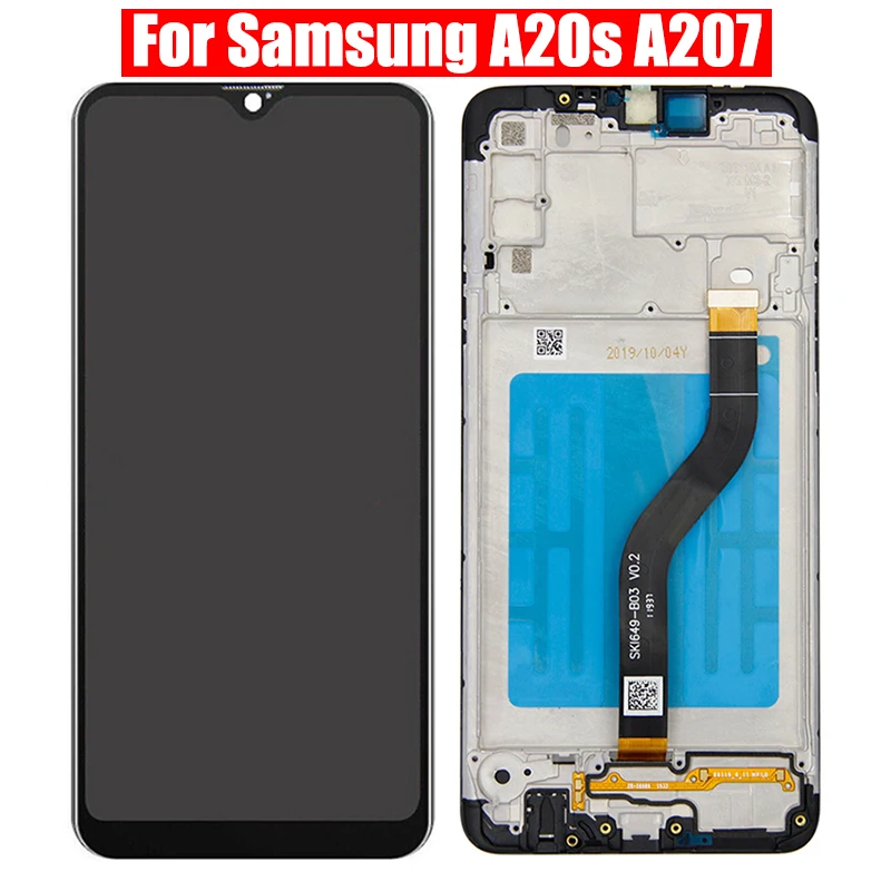 

ЖК-экран для Samsung Galaxy A20s, сенсорная панель, дигитайзер в сборе для Samsung A207 A2070