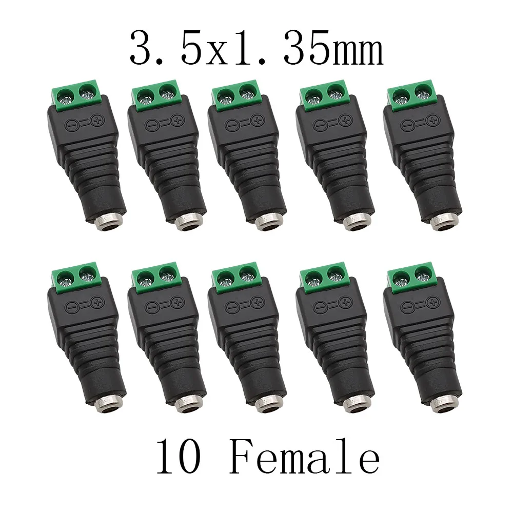 

Разъемы питания постоянного тока 12 В «папа-мама» 3,5 мм x 1,35 мм