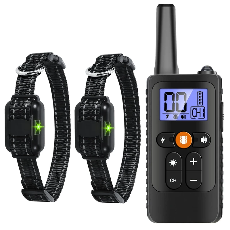 

Dog Training Collar for 2 Dogs,Rechargeable Dog Shock Collar w/3 Training Modes, Beep, Vibration and Shock, Waterproof Pet Train