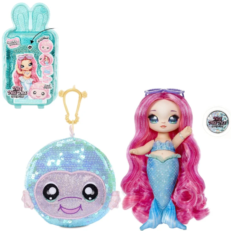 Na Surprise 2 в 1 блестящий кошелек с помпоном кукла русалка роскошный наряд модные