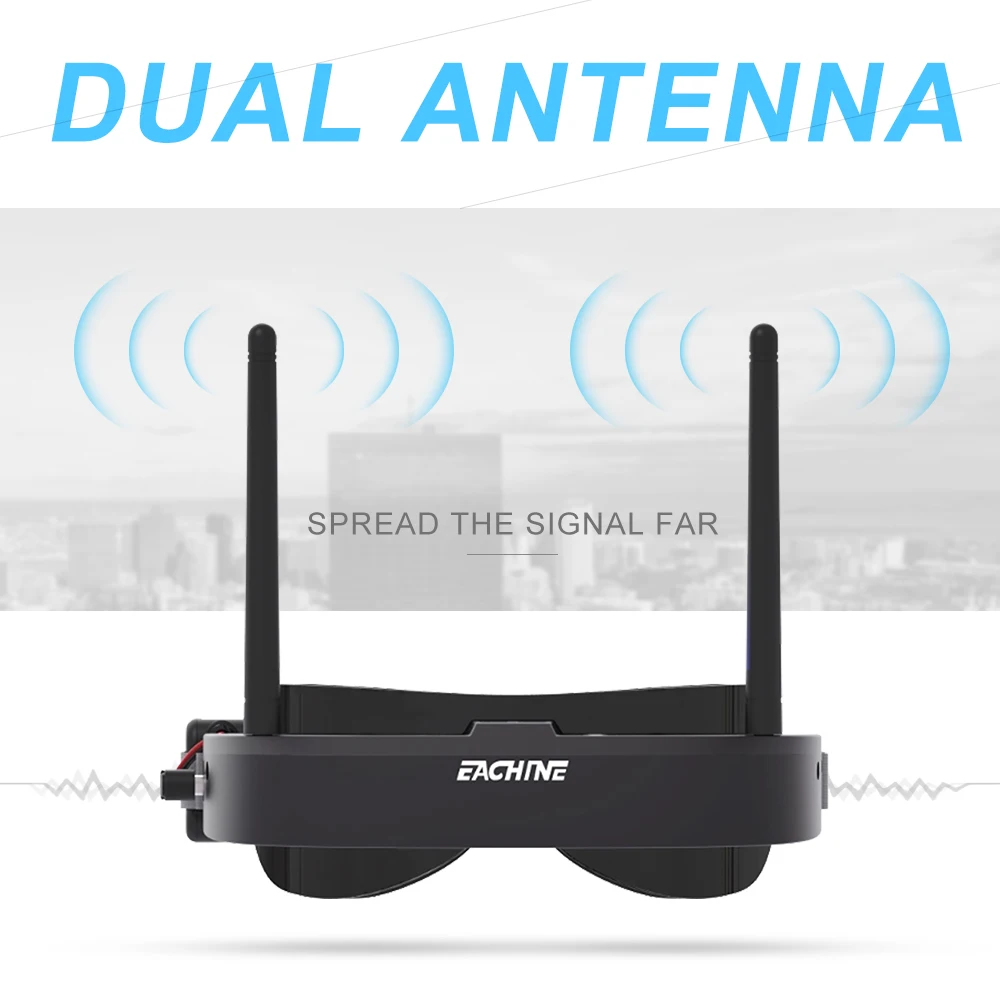 Флэш-очки с двойной антенной, 720*540, 5,8 ГГц, 72 канала