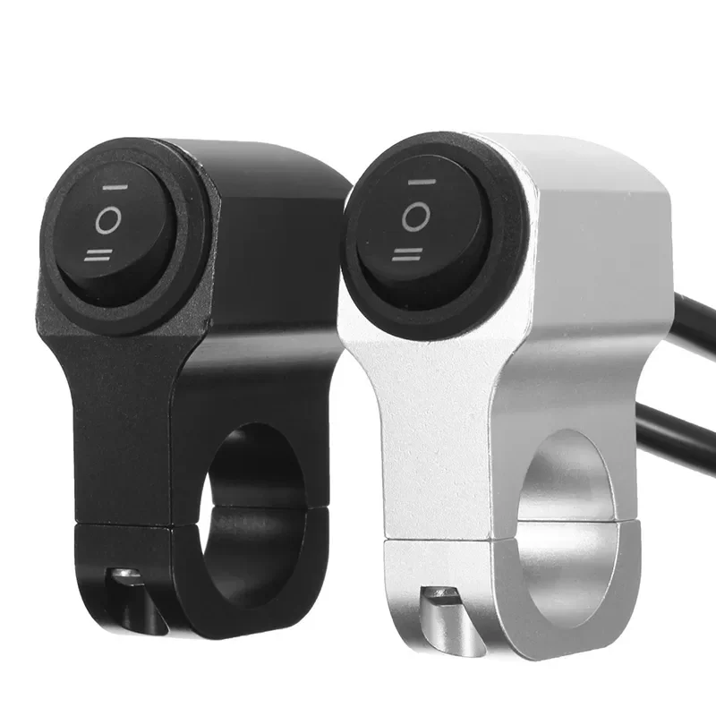 

22mm 7/8in Aluminum Alloy Motorcycle Handlebar Headlight Switch Three-position Waterproof Switch 12V Fog Spotlight Retro Switch