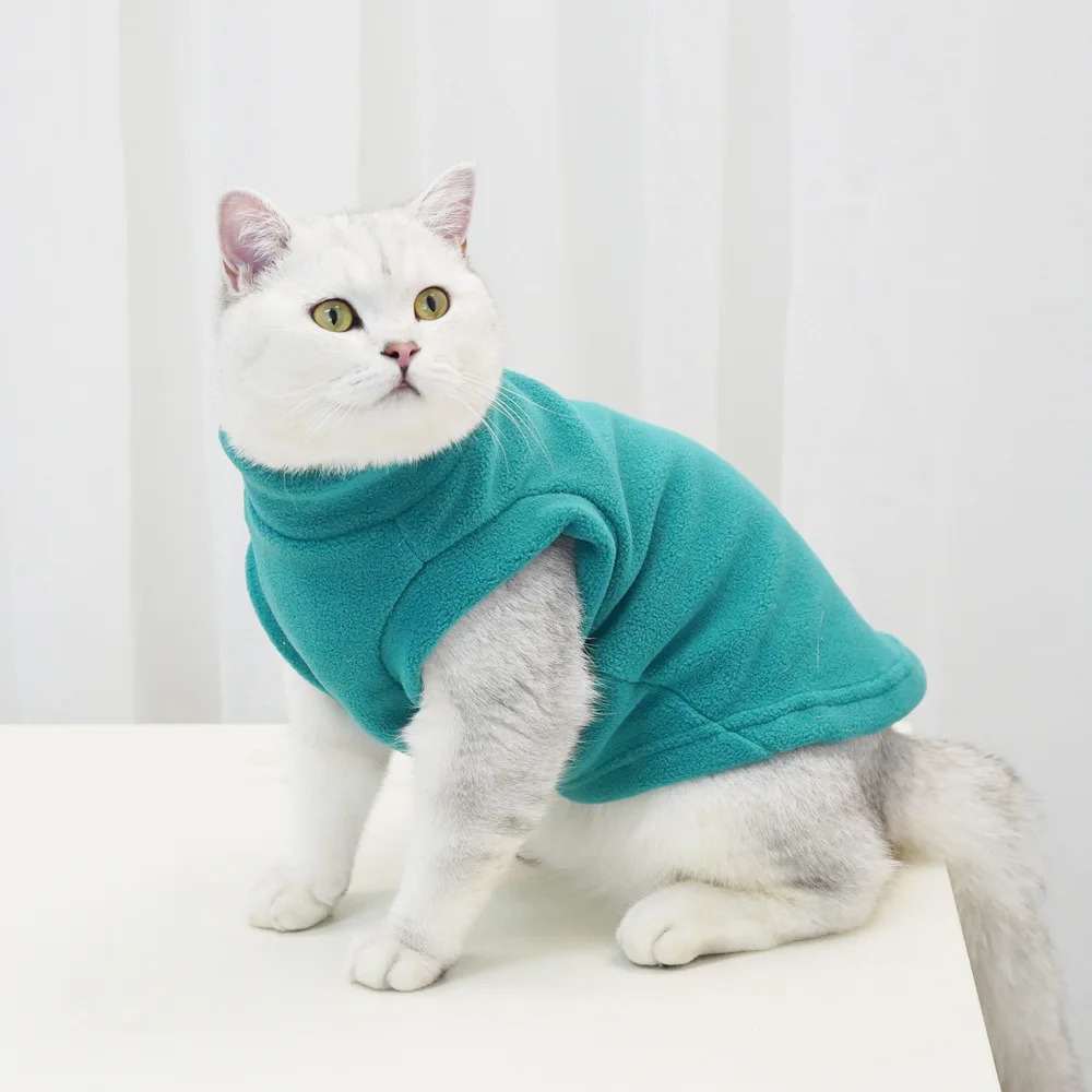 

Pet clothing Winter clothing solid color warm dog cat vest clothing cute Fadoco fund hair