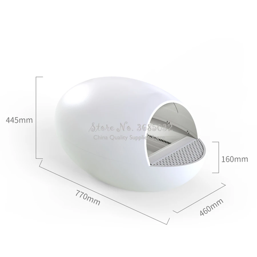 Автоматический закрытый наполнитель для кошачьего туалета большой