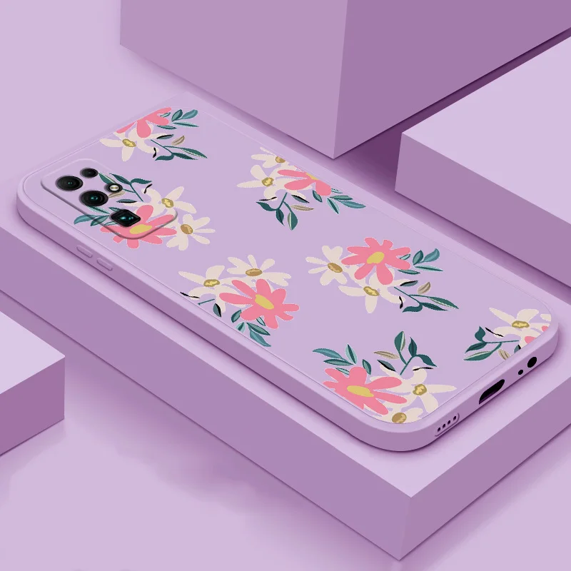 

For Honor 20 Lite 30 Lite 30s 30 Pro soft phone case TPU silicone flower phone Shell simple color back cover phone case