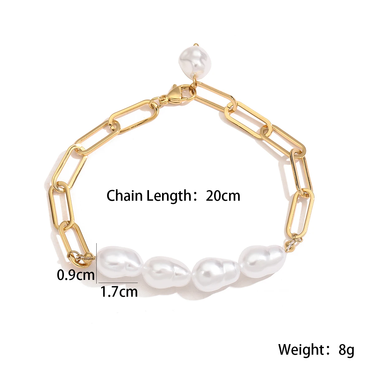 NEWBUY брендовый невыцветающий золотой цвет скрепка для бумаг цепочка жемчужный