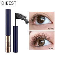 qibest ultra fine eyelashes long mascara 4d silk fiber waterproof curling mascara volume extension female cosmetics makeup eyes