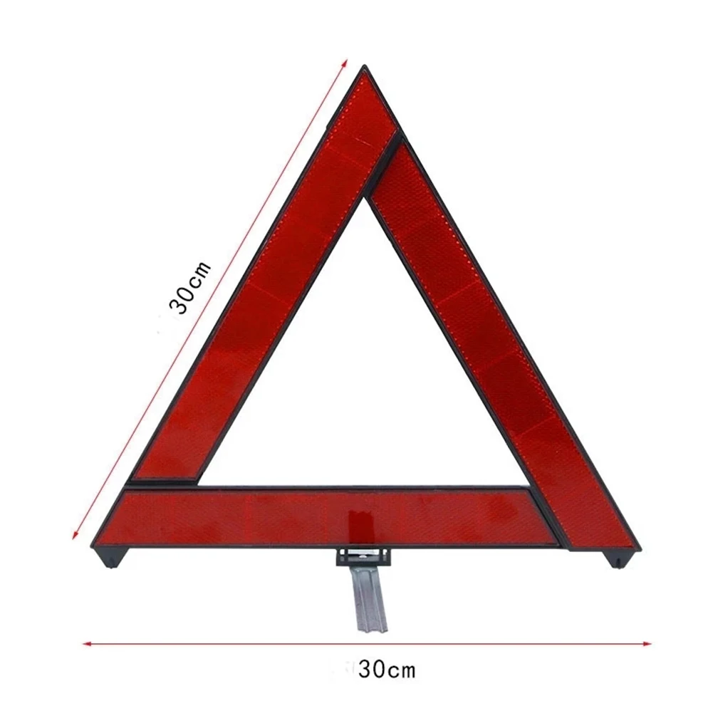 Car Emergency Breakdown Warning Triangle Red Reflective Road Safety Hazard Car Tripod Portable Foldable Stop Sign Reflector images - 6